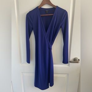 Blue wrap dress
